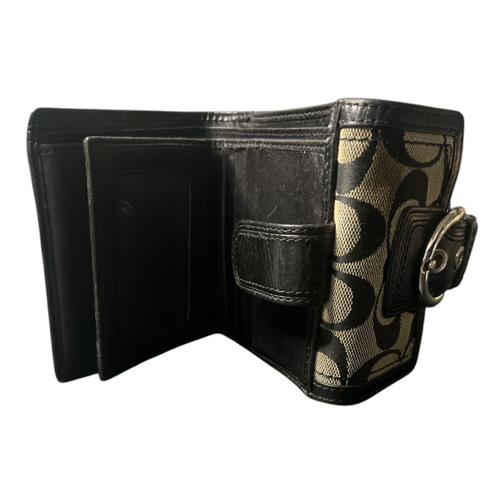 Coach Black and Gold Women's Wallet - Picture 6 of 8